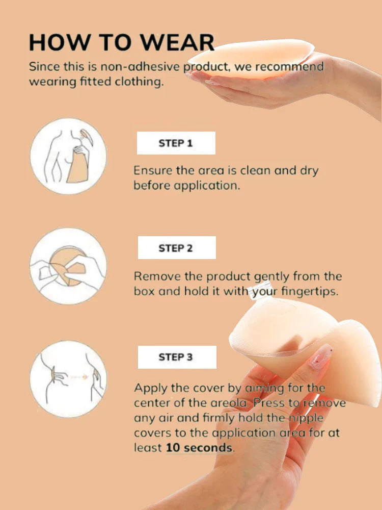 Soutien-gorge adhésif invisible – Coussinets de maintien réutilisables pour femmes