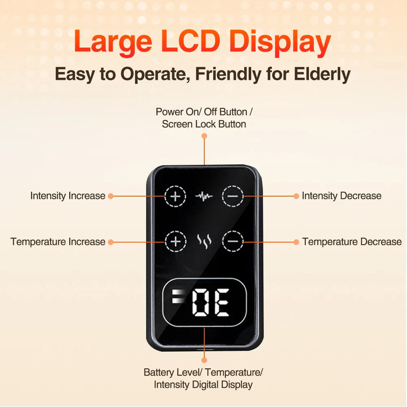 Electric Heated Knee Massager – Vibration Pain Relief Pad